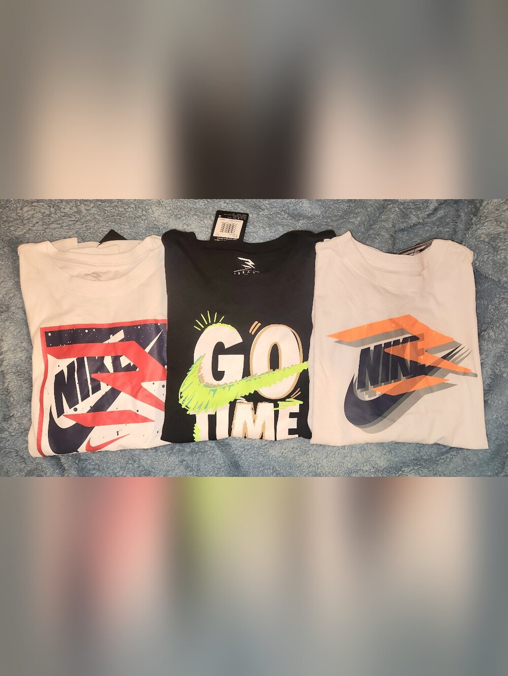 NEW 3 Boys Nike 3BRAND by Russell Wilson Graphic Long Sleeve Shirts (Size Large)